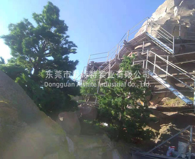 海南儋州恒大海花岛假山绿植造景