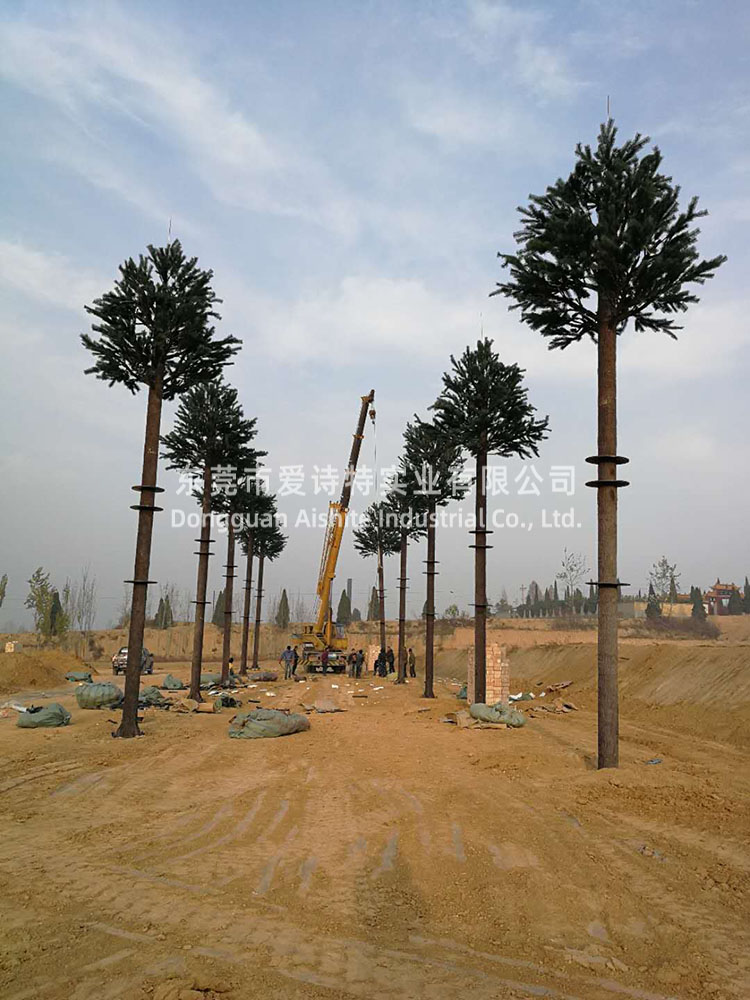 山西临汾拓展基地高9米基站树使用案例.jpg