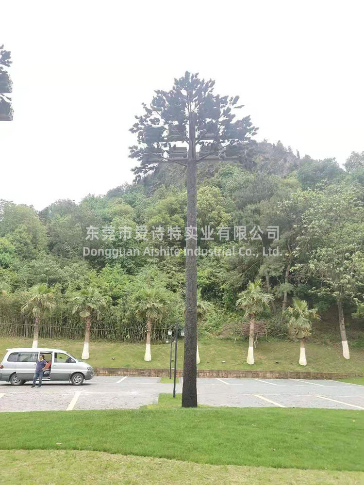 江西九江高9米燈桿監(jiān)控松樹(shù)使用案例.jpg