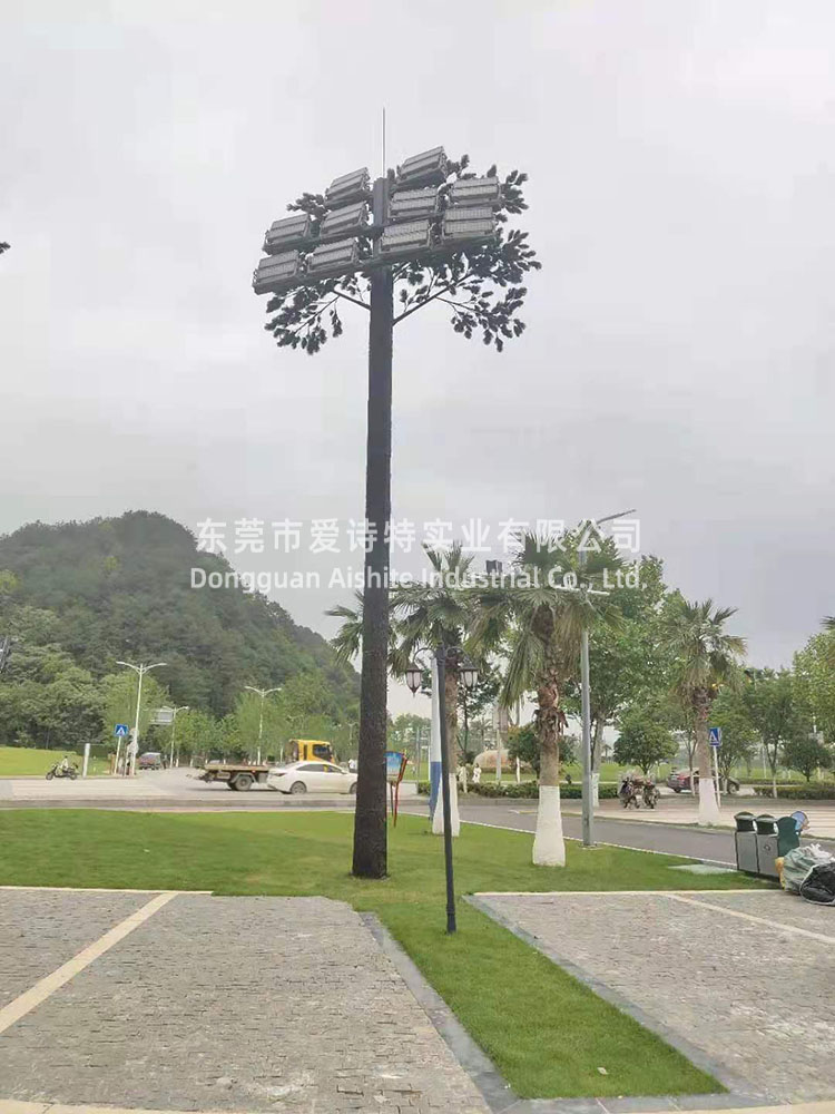 江西九江高9米燈桿監(jiān)控松樹(shù)使用案例.jpg